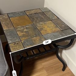 Two Outdoor/indoor Side Tables 