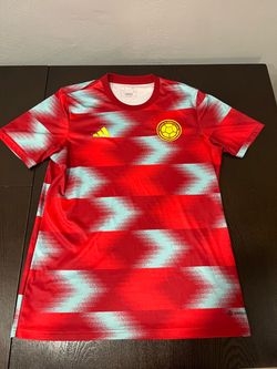 Colombia Soccer Jersey adidas Mens Large Red Blue 2022 Pre Match Training HD6418