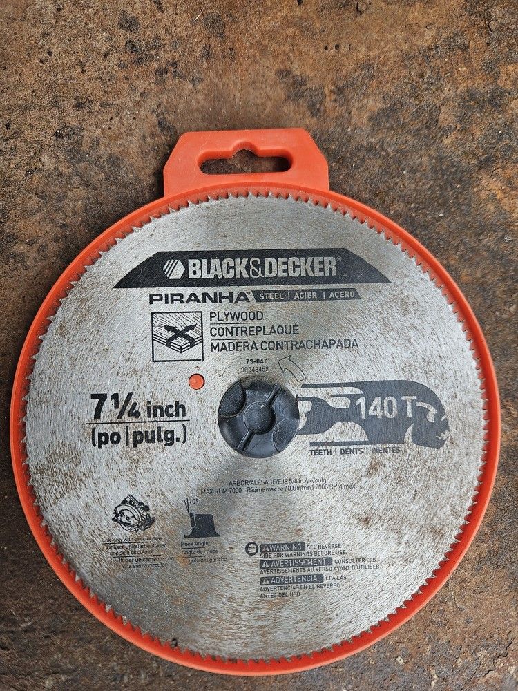 7 1/4 " Black & Decker Sawblade