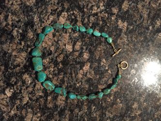 Southwest style turquoise necklace. READ POST