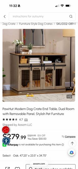 Table dog crate