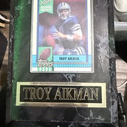 Sports card plaque