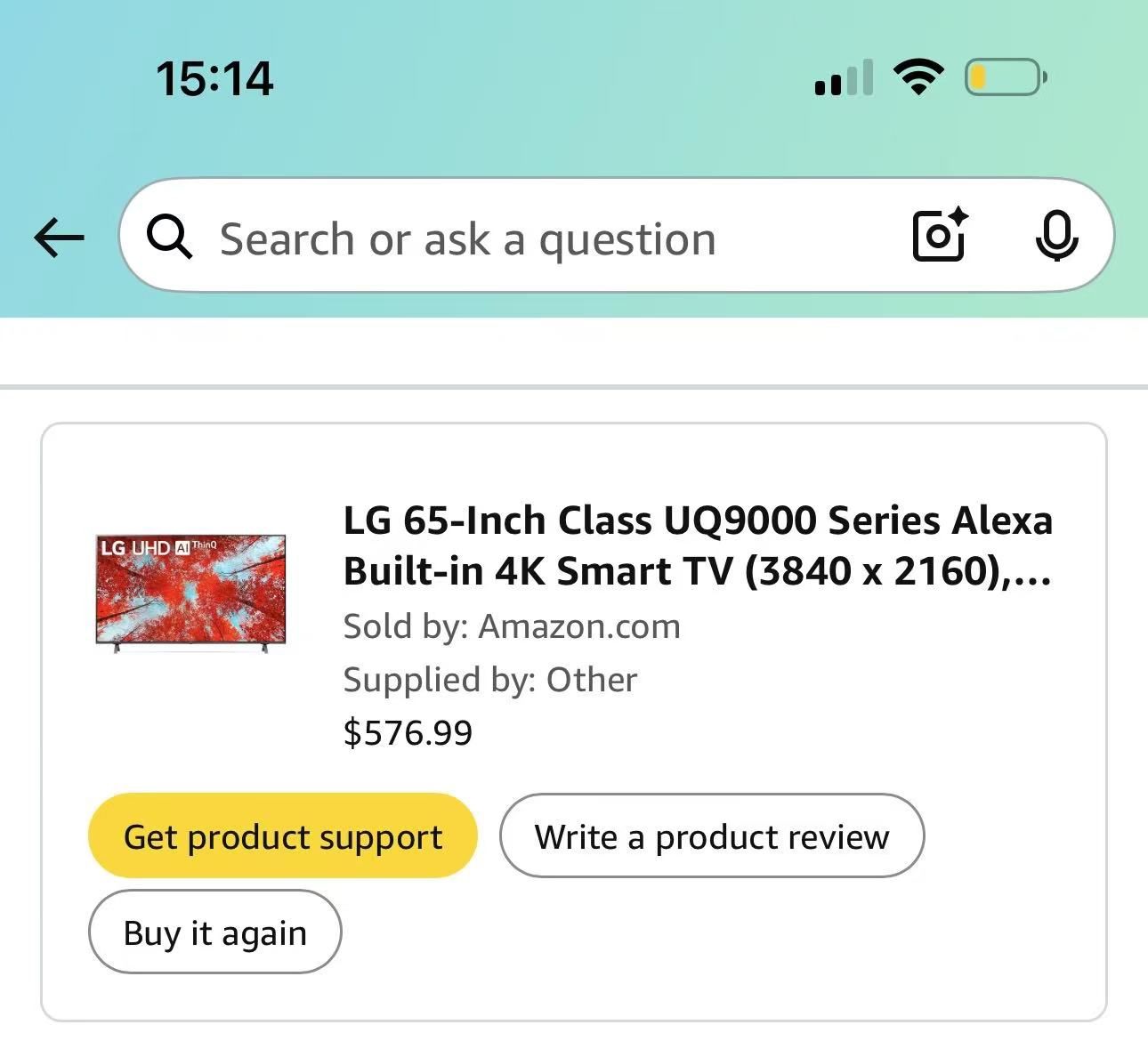LG 65-Inch 4K Smart TV