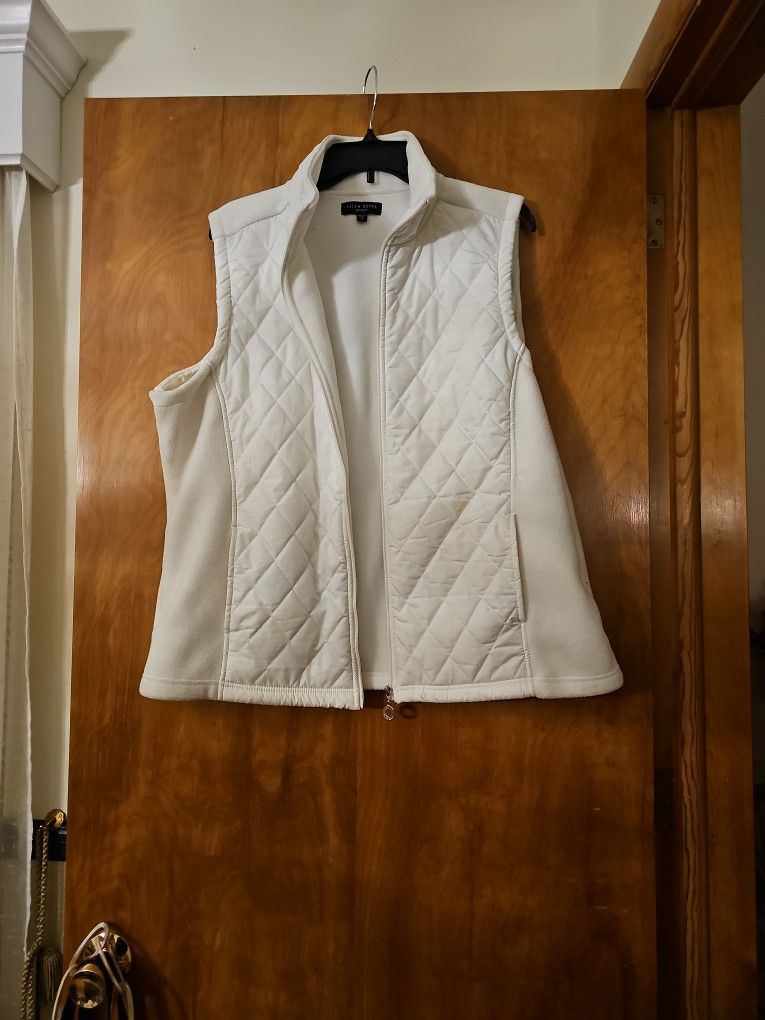 White Women's Winter Vest 1x