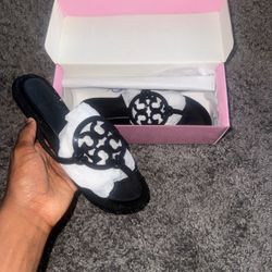 Tory Burch Miller Slide Sandals Black SIZE 8