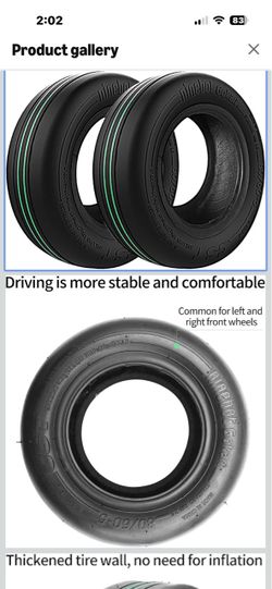 Brand New front wheel tubeless tires for Segway Ninebot GoKart Kit/Pro/Pro 2 Edition 80/60-5