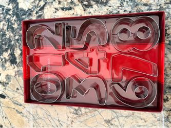 Stainless Steel Cookie Cutter Number Set 0-9
