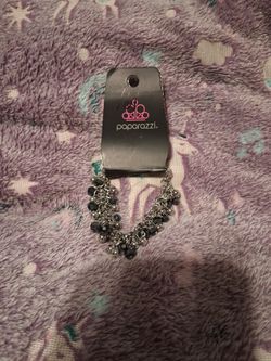 Blue bracelet with silver