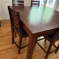 Bistro Table With Five Chairs 