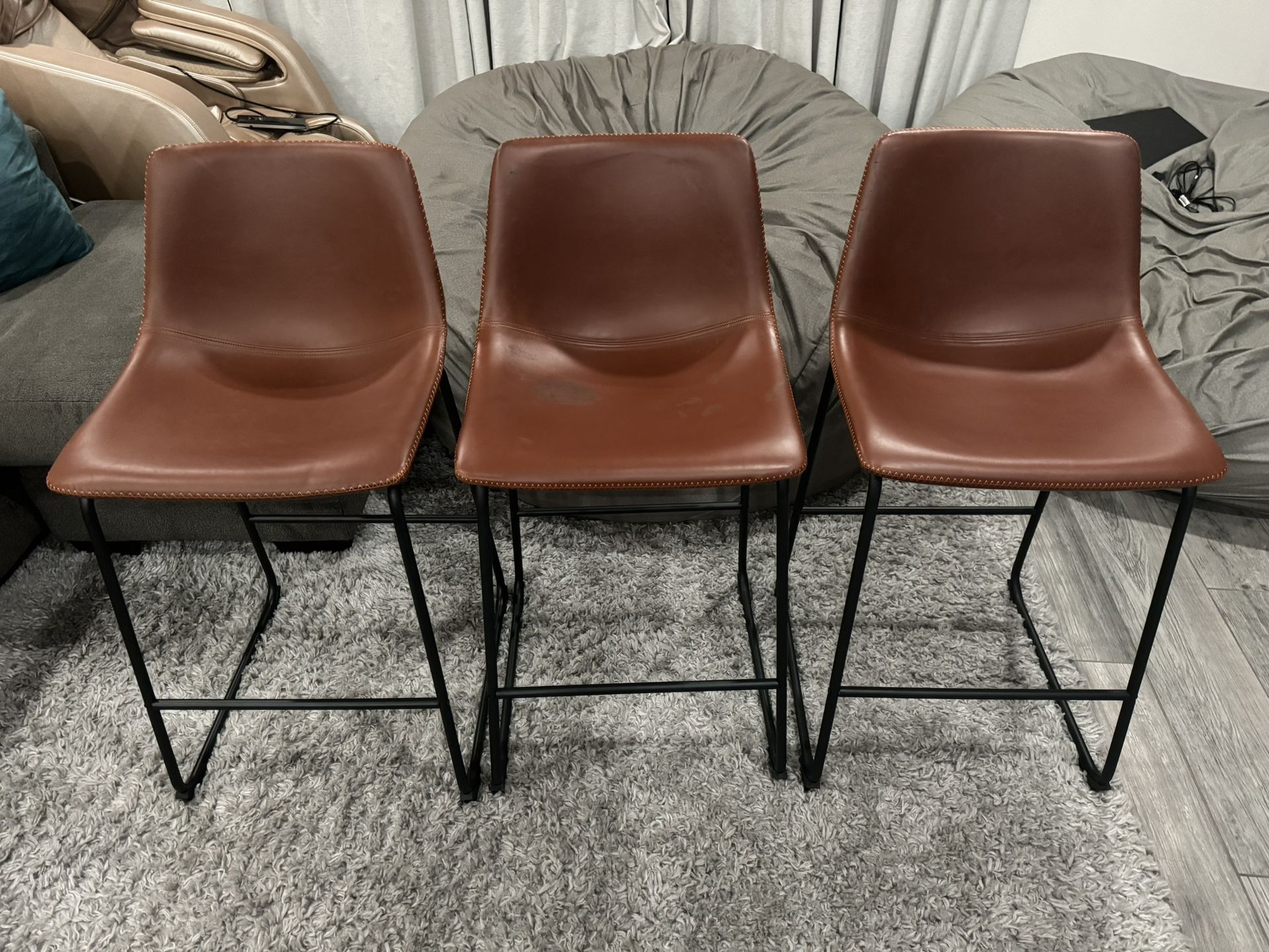Bar Stools Set Of 3 (25 In)