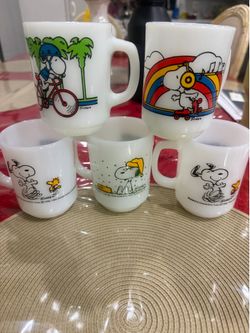 5 snoopy mugs collection