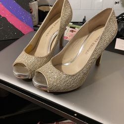 Open Toe Sparkle Heels 