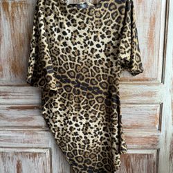 SACE Leopard Asymmetrical Dress