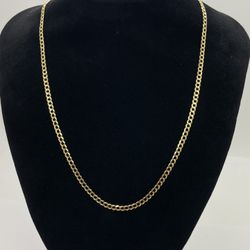 CURB CHAIN 14KT YG, 18” LENGHT, 5.5 GRAMS 