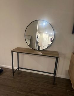 Mirror and console table