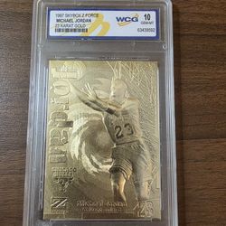 1997 Skybox Z Force Michael Jordan 23 Karat Gold PSA 10
