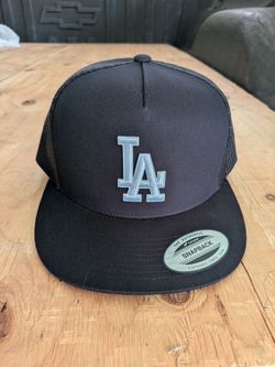 LA Yupoong Snapback Trucker Hat Black