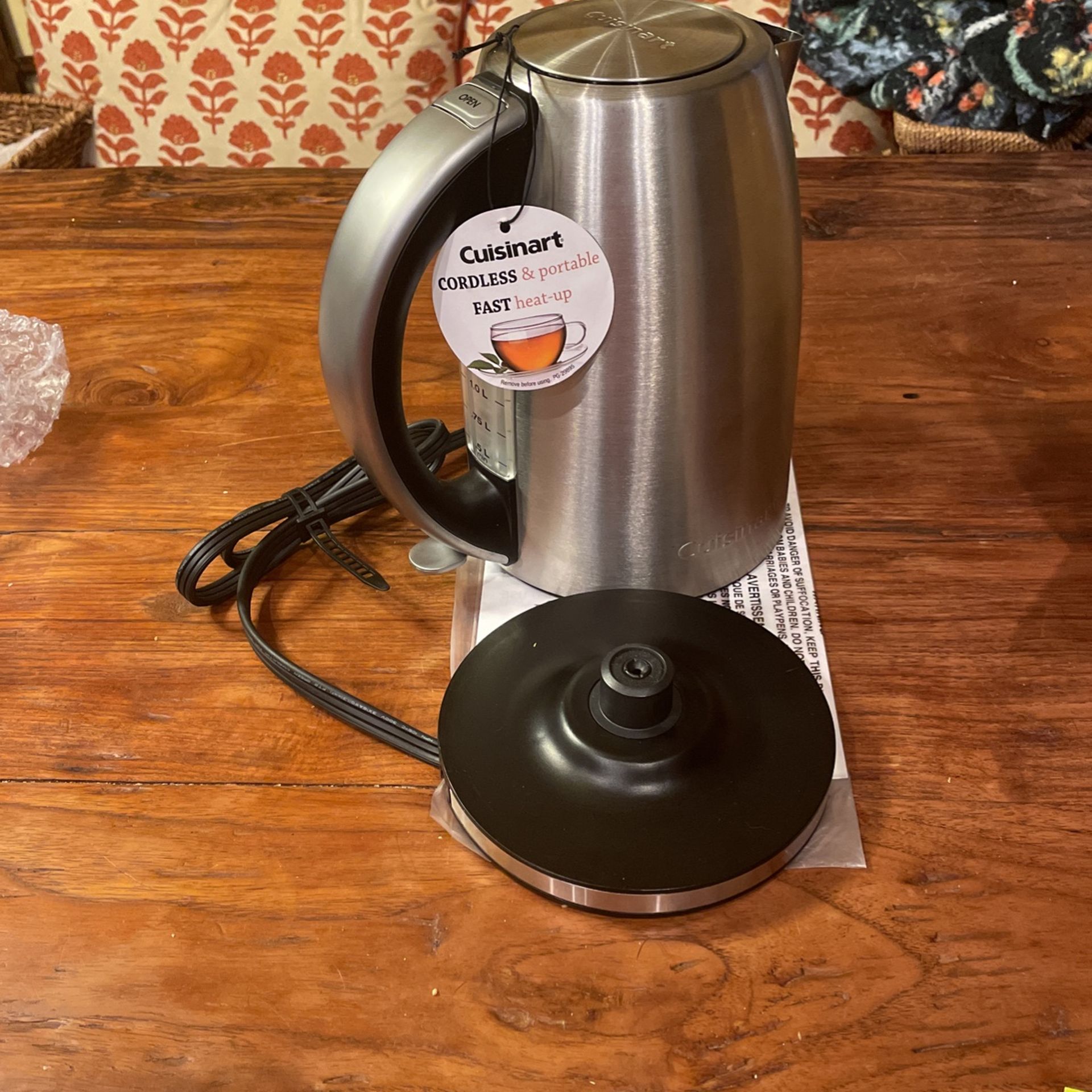 Cuisinart JK-17 Cordless Electric Kettle, 1.7 Liter, Stainless Steel