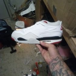 Brand New Air Jordans Retro 4 Varsity White And Red Size 13