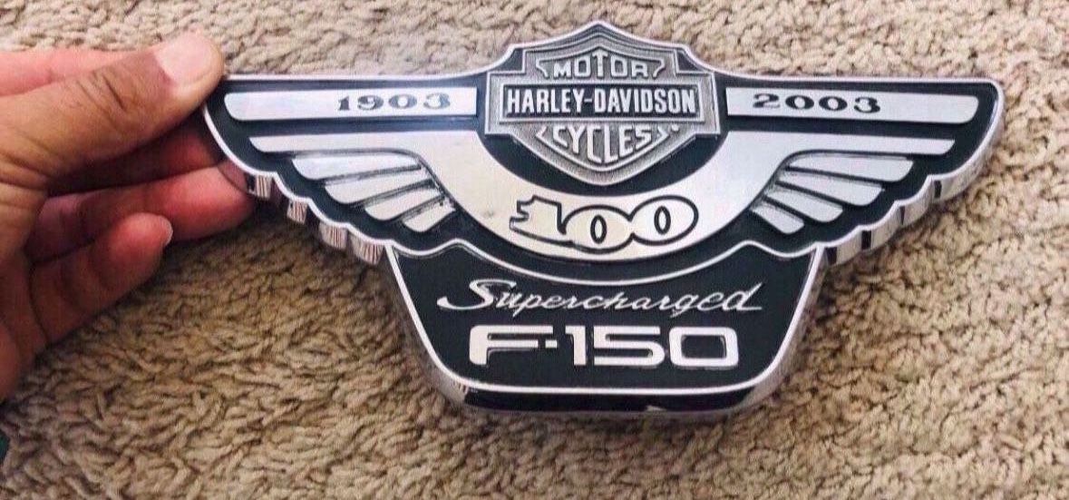   F-150 Harley Davidson Metal Nameplate /Ford Harley Davidson  Logo