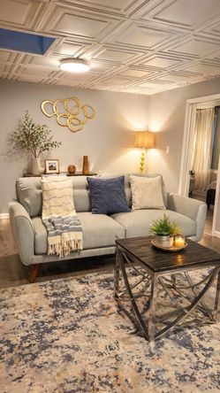 Light Blue-Green Fabric Loveseat – $50
