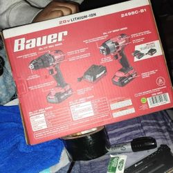 a Bauer 20V Drill & Impact Driver Kit.