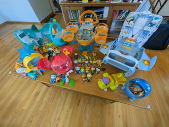 Huge Octonauts Toy Lot – Octopod, Octo-Ray, Gup-X, Gup-S, Gup-A Deluxe (for sale)