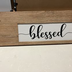 Large wood Sign BLESSED