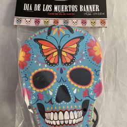 Multicolor Day Of The Dead Banner New Dia De Los Muertos Halloween