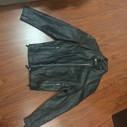 Street steel Leather Jacket (Small)