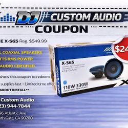 Alpine X Series Car Speakers 1-Set 6.5" 2-Way Coaxial Speaker System 330 Watts X-S65 🚨 Payment Options Available 🚨 No Credit Needed 🚨 