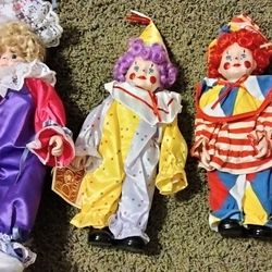 Antique Clown Doll $60 For All Three Perfect