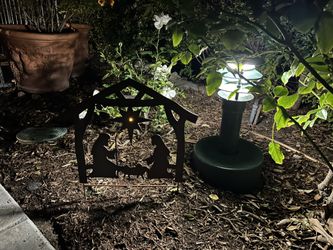 Outdoor Metal Nativity with Star, Solar, New in Box, Beautiful