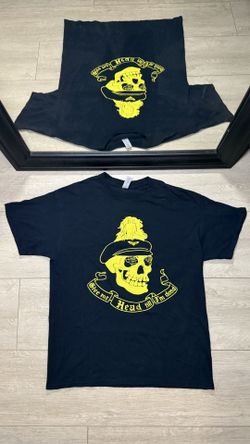 Y2K 2000s Biker “Give Me Head Till I’m Dead” Spiderweb Skull Humor Shirt