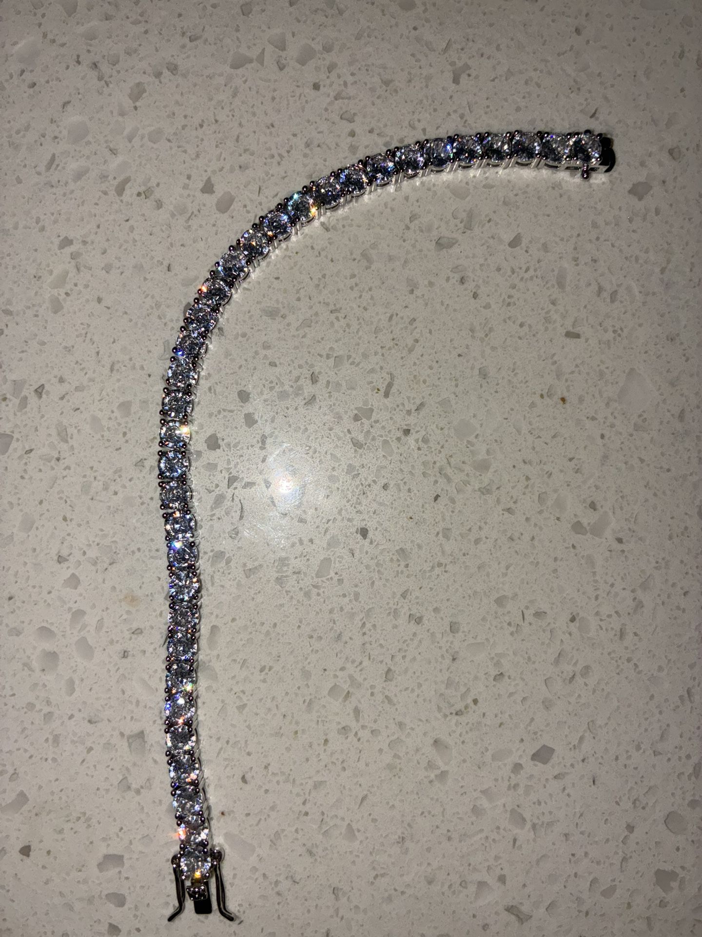 VVS1 Moissanite Tennis Bracelet – D Color, Diamond Tester Approved, Iced Out Drip for Men/Women