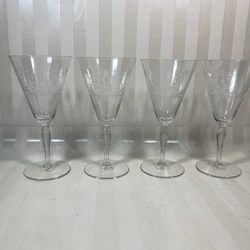Vintage Fostoria Etched Glasses 