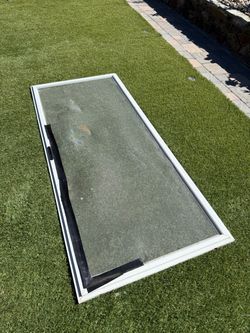 Sliding Screen Door White Aluminum Frame 36 x 77