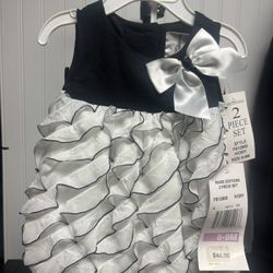 Girls Dress With Leggings 6-9 Months
