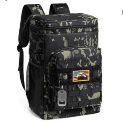 Camouflage Design Backpack Cooler Tactical Insulated with Water Pouch