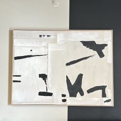 Black & White Abstract Art (48x36)