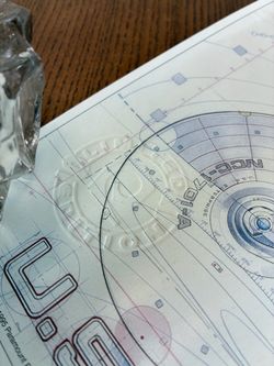 Vintage Star Trek Poster Lot - 1991 SciPubTech Enterprise-D Cutaway (48") & 1995 AMT Ert! Enterprise-A Tech Drawing.- Both near mint & Rolled : "Both