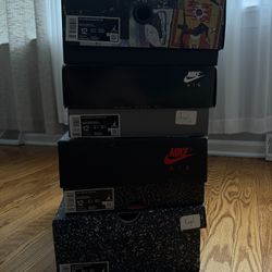 USED RETRO JORDANS (SIZE 12) (ALL 4 FOR 350$)