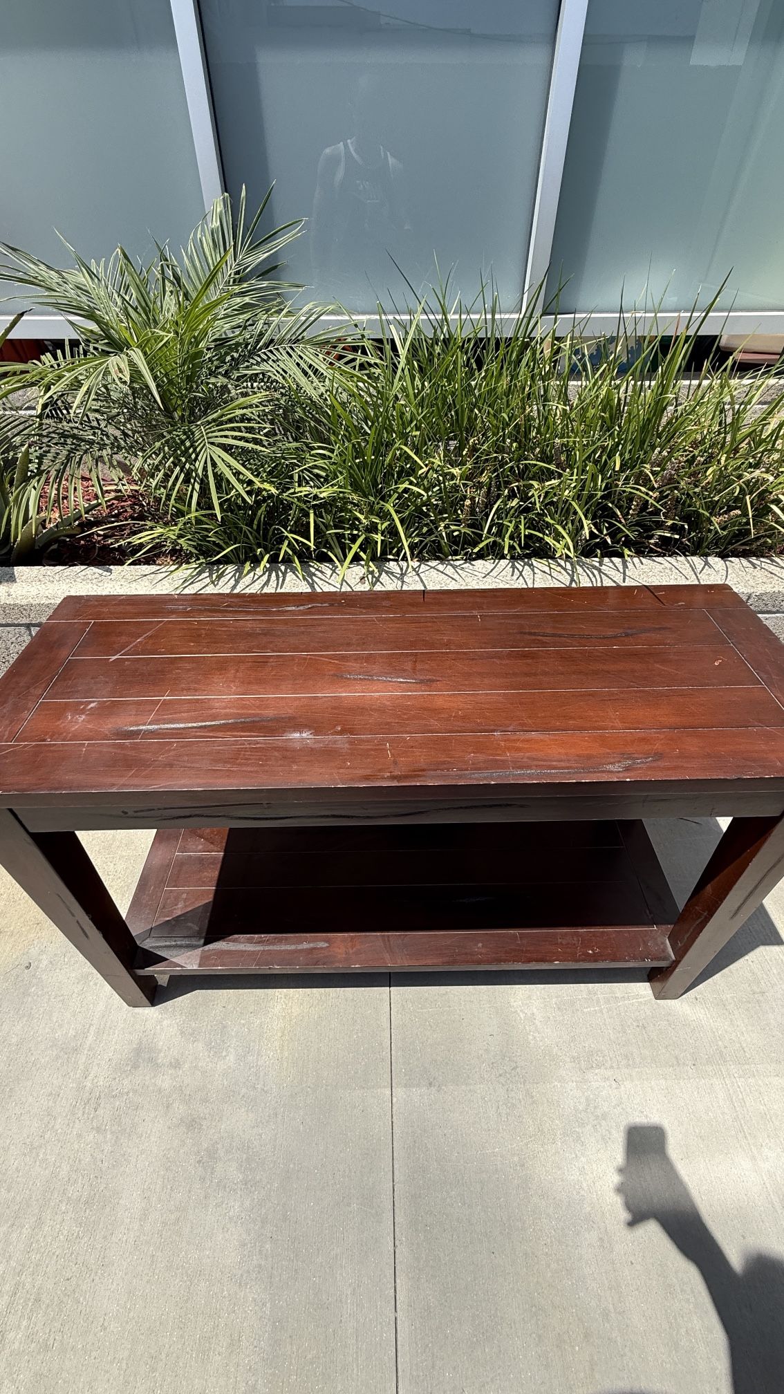 Solid Wood Console Table – Used –