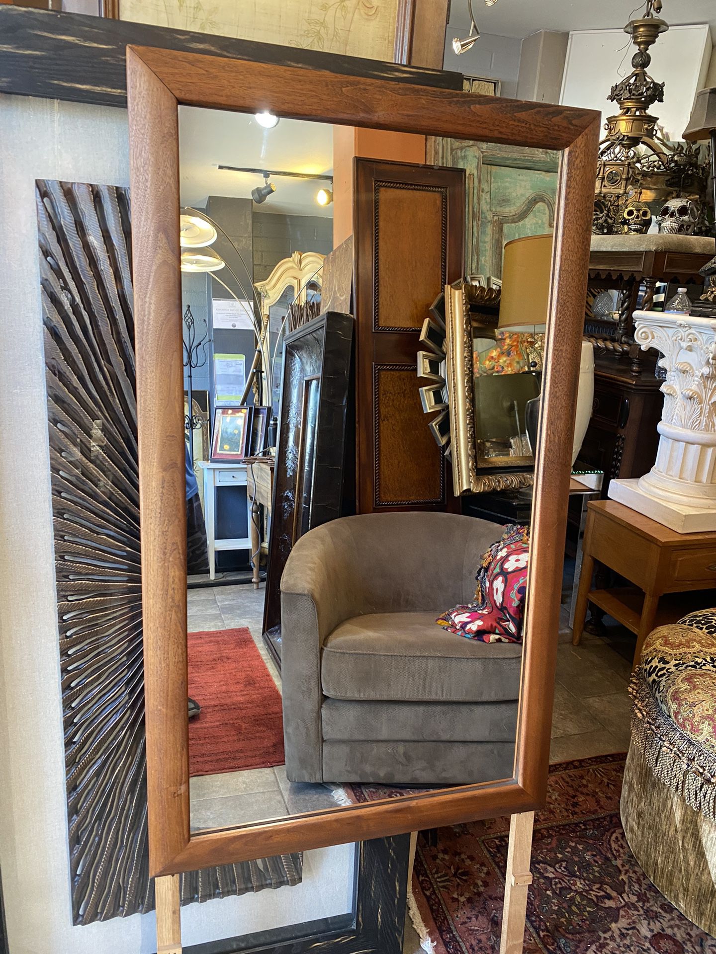 Mid-Century, Solid Wood Frame, Beautiful Mirror