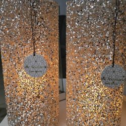 Set Of 2 Crystal Candle Holders New