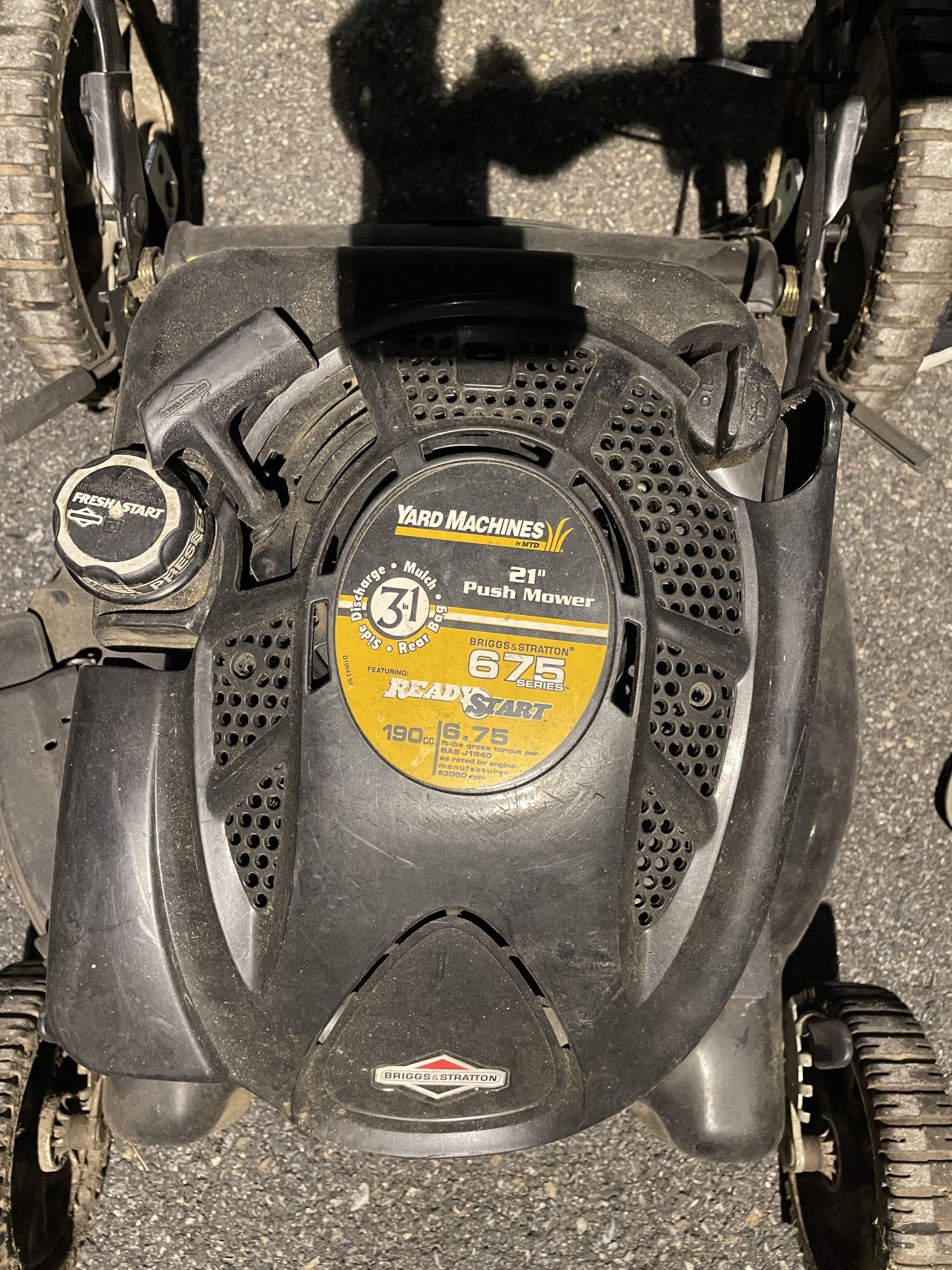 Briggs & Stratton 675 series BAE J1840 Yard Machines, 6.75 Hp, 190cc