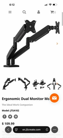 J5 dual monitor mount