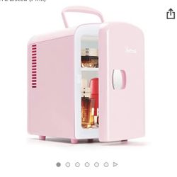 AstroAI Mini Fridge, 4 Liter/6 Can AC/DC Portable Thermoelectric Cooler and Warmer Refrigerators for Skincare, Beverage, Food, Cosmetics, Home, Dorms,