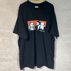 Vintage 90s REM-033 1999 Tour Band T Shirt Mens XL Black for Sale