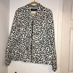Noon Goons Leopard Denim Jacket (Large)